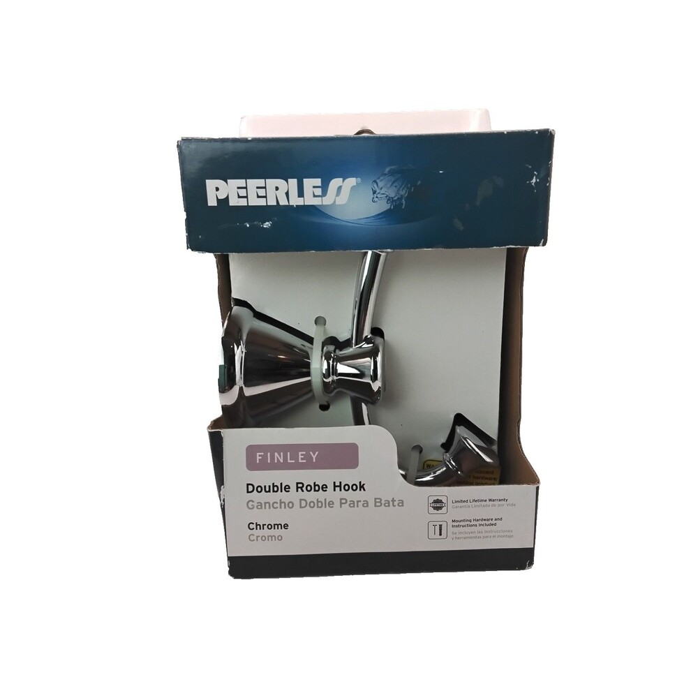 Peerless Finley Chrome Double Robe Towel Hook Model FIN35-PC Bathroom Bedroom